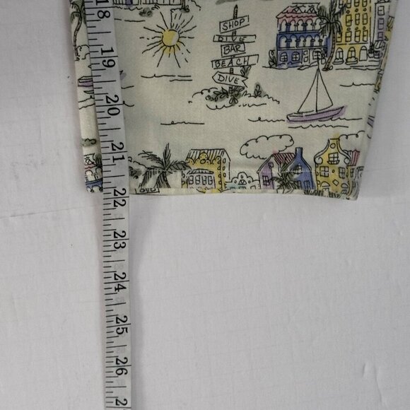 Talbots Jegging Crop Tropical Printed Beach Denim Ankle Pants Size 16P - Picture 8 of 10
